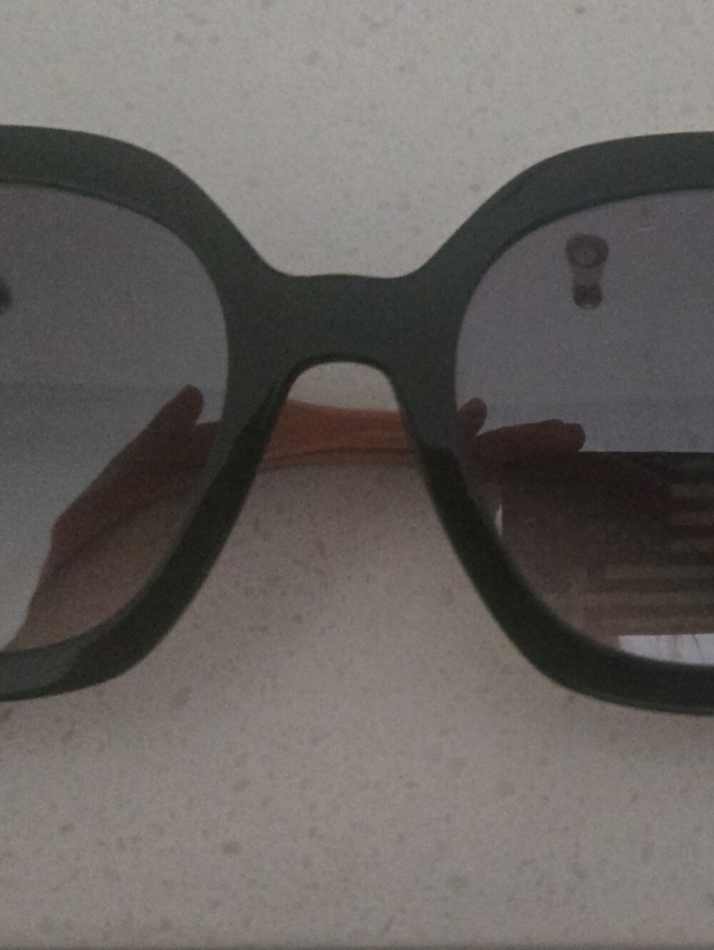 Prada Oversized Black Frame Sunglasses with Tan Temples